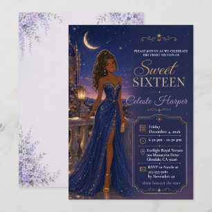 Invitation Douze ans célestes et magiques