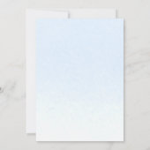 Invitation Douze ans charmants Fleurs blanches sur bleu pouss (Dos)