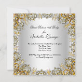 Invitation Douze ans charmants Masquerade Or 2 (Dos)