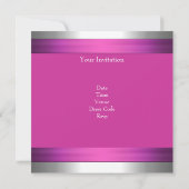Invitation Douze ans rose diamant argent bijou 2 (Dos)