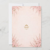 Invitation Douze ans rose Fleurs de cerisier (Dos)