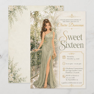 Invitation Douze ans sucrés Conservatoire vert