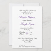 Invitation Douze ans sucrés Diamants de papier d'or Lumières (Dos)