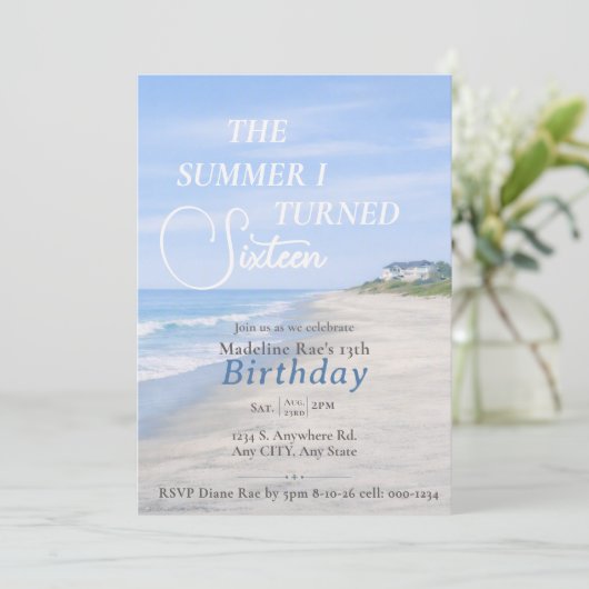 Invitation Douzième anniversaire sur mesure inspiré des Hampt (Debout devant)