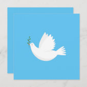 Invitation Dove avec branche d'olivier (Devant / Derrière)