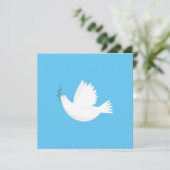 Invitation Dove avec branche d'olivier (Debout devant)