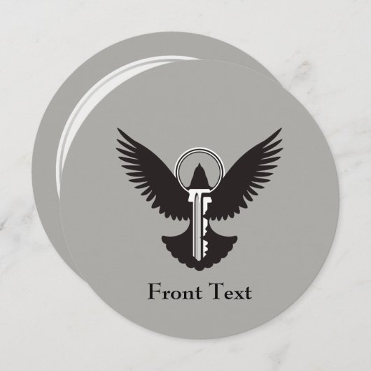 Invitation Dove avec clé (Devant / Derrière)