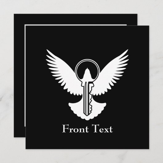 Invitation Dove avec clé (Devant / Derrière)