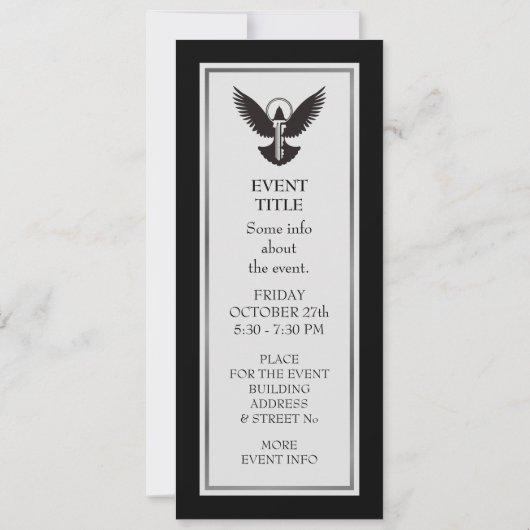 Invitation Dove avec clé (Dos)