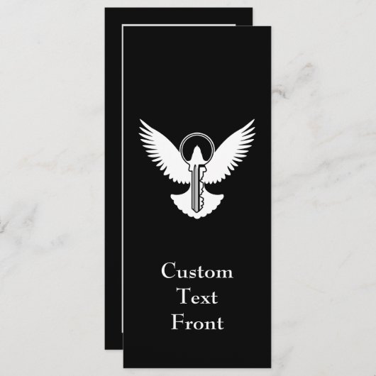 Invitation Dove avec clé (Devant / Derrière)