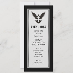 Invitation Dove avec croix