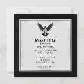 Invitation Dove avec croix (Dos)