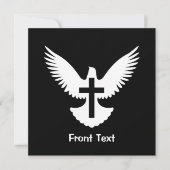 Invitation Dove avec croix (Devant)