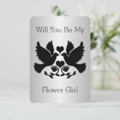 Invitation Dove Black et Silver Fleuriste Demande (Debout devant)