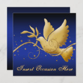 Invitation Dove de paix (Devant / Derrière)