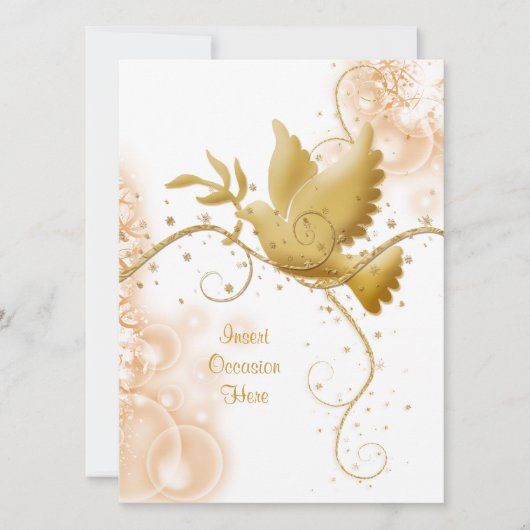 Invitation Dove n tourbillonne le mariage catholique (Devant)