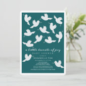Invitation Dove Olive Turquoise Garçon Bundle de Joy Baby sho (Debout devant)