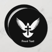 Invitation Dove with Cross (Devant / Derrière)