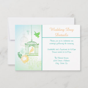 Invitation Doves & Cages - Détails du jour de mariage