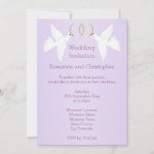 Invitation Doves Design Mariage couleur Lilac (Devant)