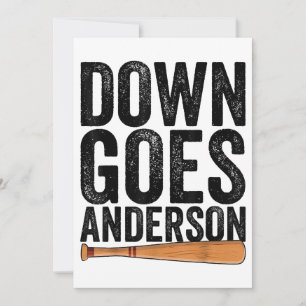 Invitation DOWN GOLF ANDERSON FUNNY BASEBALL cadeau ANDERSON