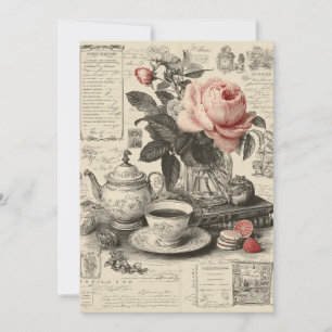 Invitation Downton Delight Style vintage