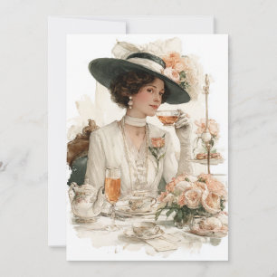 Invitation Downton Delight Thé élégant