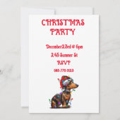 INVITATION "DOXER ENROULÉ DANS DES GUIRLANDE DE NOËL" (Dos)