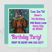 Invitation Doxie (Devant / Derrière)