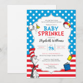 Invitation Dr. Seuss - Bébé Cat in the Hat Sprinkle (Devant / Derrière)