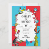 Invitation Dr. Seuss - Caractères | ANNIVERSAIRE DE ENFANT (Devant)