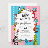 Invitation Dr. Seuss - Caractères de livres | Baby shower Pas (Devant / Derrière)