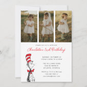 Invitation Dr. Seuss | Chat dans le Chapeau Anniversaire - Ph (Devant)