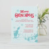 Invitation Dr Seuss | Grinch - Fête de Vacances (Debout devant)