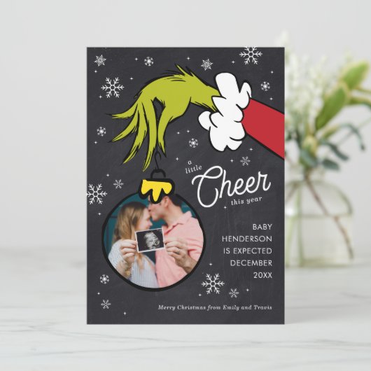 Invitation Dr Seuss | Grossesse Grinch (Debout devant)
