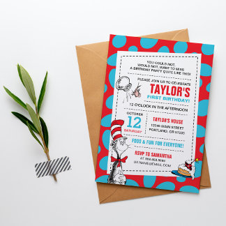 Invitation Dr. Seuss | Le Chat Chapeauté pour son Anniversair