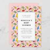 Invitation Dr. Seuss - One Fish, Two Fish | Baby Shower (Devant / Derrière)