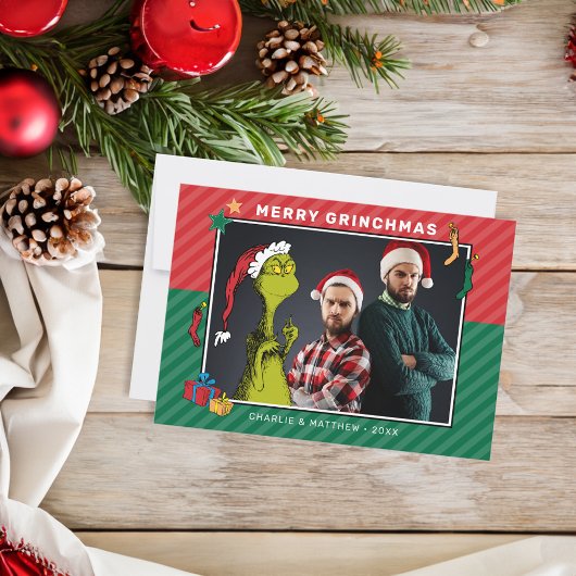 Invitation Dr Seuss | Photo de famille Grinch