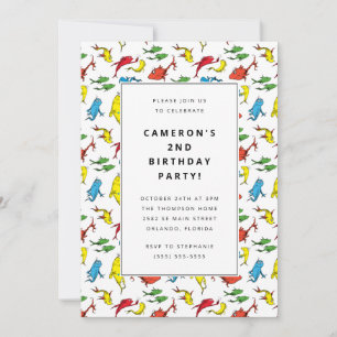 Invitation Dr Seuss - Un Poisson, Deux Poissons   ANNIVERSAIR