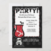 Invitation Dracula Cocktail Skulls Adulte Halloween Party (Devant)