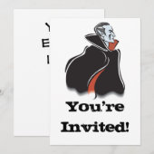 Invitation dracula vampire effrayant (Devant / Derrière)