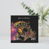 Invitation DRAGO violet pourpre noir (Debout devant)