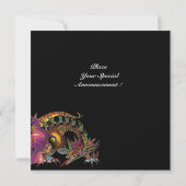 Invitation DRAGO violet pourpre noir rouge (Dos)