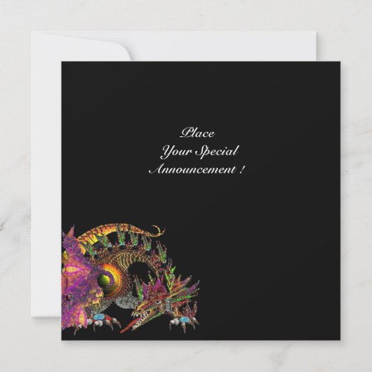 Invitation DRAGO violet pourpre noir rouge (Dos)