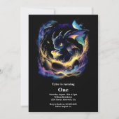 Invitation Dragon 1er anniversaire (Devant)