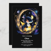 Invitation Dragon 1er anniversaire (Devant / Derrière)