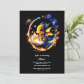 Invitation Dragon 1er anniversaire (Debout devant)