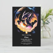 Invitation Dragon 1er anniversaire (Debout devant)