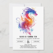 Invitation Dragon Adventure Enchanted Birthday (Devant)