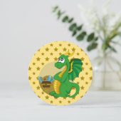 Invitation Dragon cartoon birthday print invites (Debout devant)